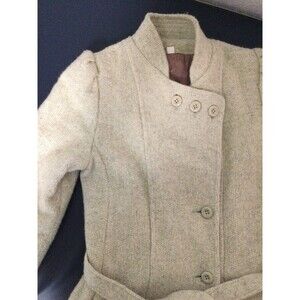 Irving Posluns Belted Maxi Long Wool Coat Lined Size 11/12 Beautiful Condition